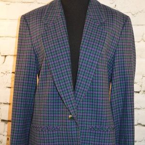 Pendleton Blazer Wool 1 Button Vintage Blazer Sz 8